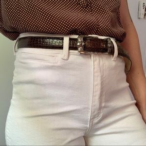 Western Brighton brown leather belt size XL